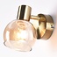 Wall spotlight Pilou - amber glass and brass gold