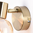 Wall spotlights in brass gold with amber glass - Pilou
