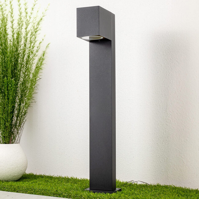 Industrial standing outdoor lamp with square head, 30 cm - Simone