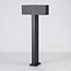 Simone 2-light outdoor standing lamp with 2 square heads
