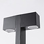 Simone 2-light outdoor standing lamp with 2 square heads