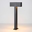 Simone 2-light outdoor standing lamp with 2 square heads