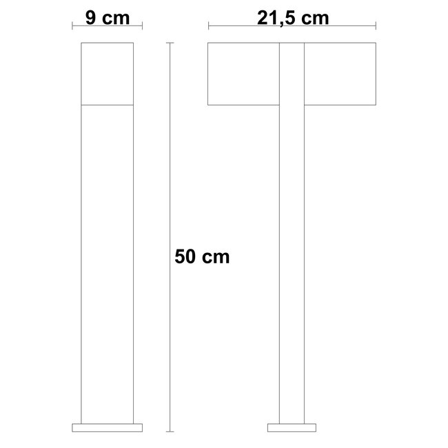 Simone 2-light industrial outdoor standing lamp with 2 round heads