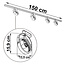 1.5 metre 1-phase track system set with Skaly spotlights, white