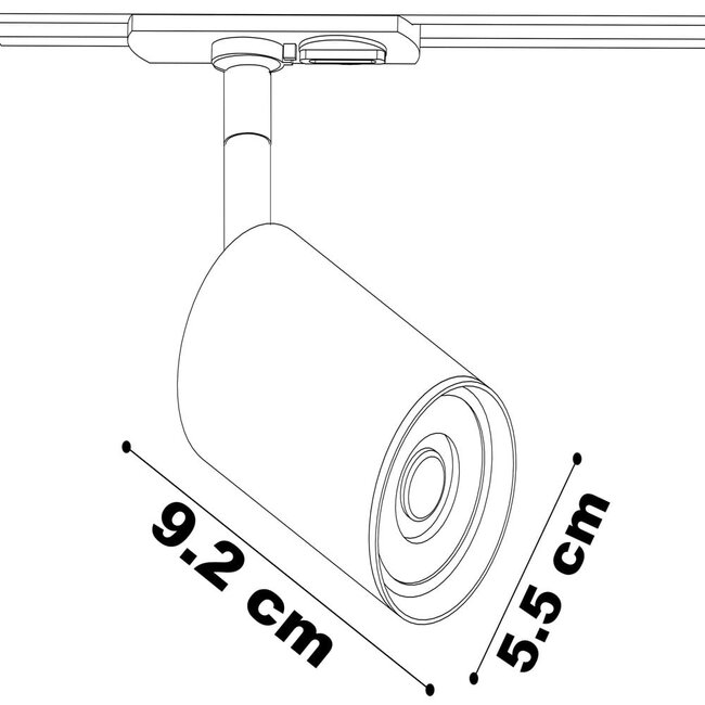 3-metre single-phase Track lighting system - Olivier