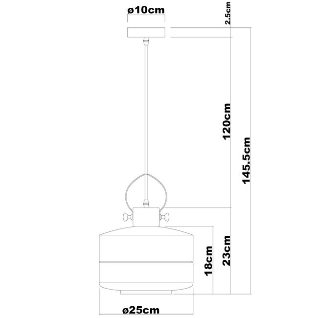 1-light pendant lamp Laure - Variant 3