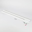 Modern single-phase Track lighting system, 1.5 metres, White mahogany wood effect - Linn