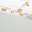 1.5 metre 1-phase track system set with Loek spotlights, mahogany wood-effect detail