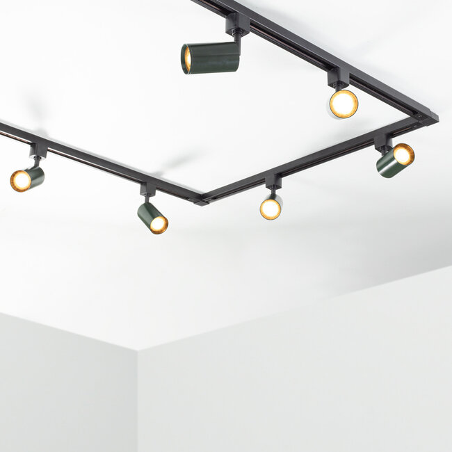 Track spotlights 1-phase pine green - Romain