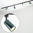 1-phase Track lighting system 1.5 metres - Romain Black with moss green