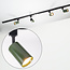 1-phase Track lighting system, 1.5 metres, Romain Black with olive green