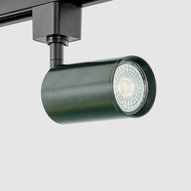 1-phase Track lighting system 1.5 metres - Romain Black with pine green