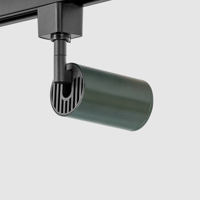 1-phase Track lighting system 1.5 metres - Romain Black with pine green