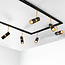 Modern 3-metre single-phase track lighting system with Timeo spotlights - ceiling spotlight
