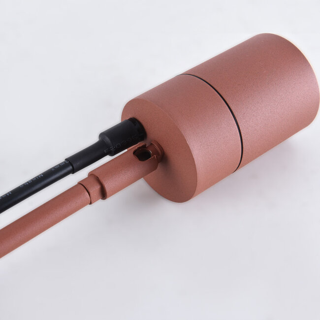 Modern garden spotlight Clark - rust brown