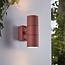 2-light wall lamp Giorgia in rust brown, IP44