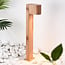 Outdoor bollard light Simone - 50 cm wood-effect