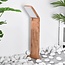 Outdoor floor lamp Francesco in dark wood-effect - 50 cm with integrated LED
