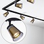 1-phase track system set of 3 metres with Jula spotlights, gold