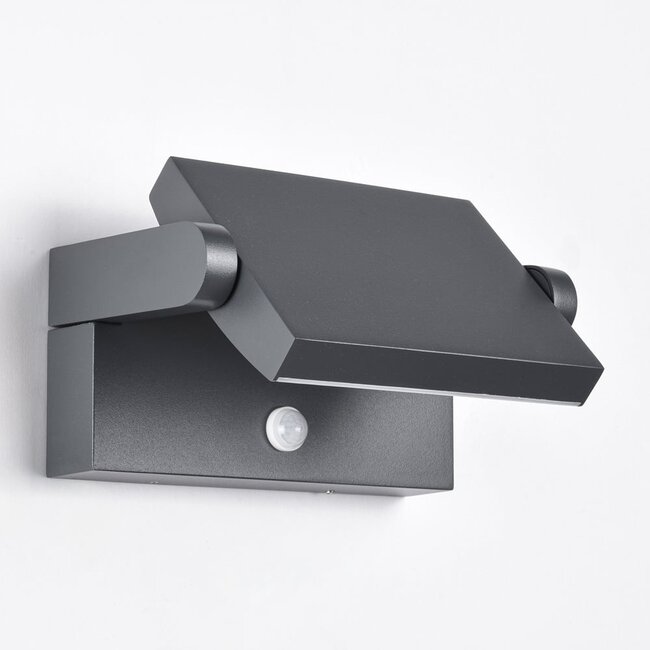 Adjustable outdoor wall light Berlin with sensor anthracite integrated LED