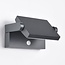 Adjustable outdoor wall light Berlin with sensor anthracite integrated LED