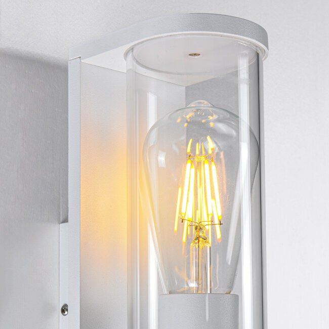 Outdoor wall light Jani with sensor - white