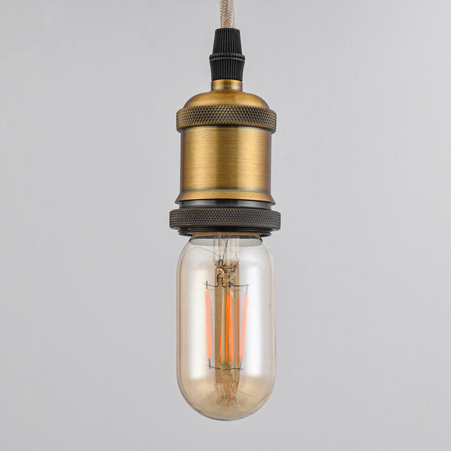 4W 2200K LED filament tube lamp, Amber glass - dimmable