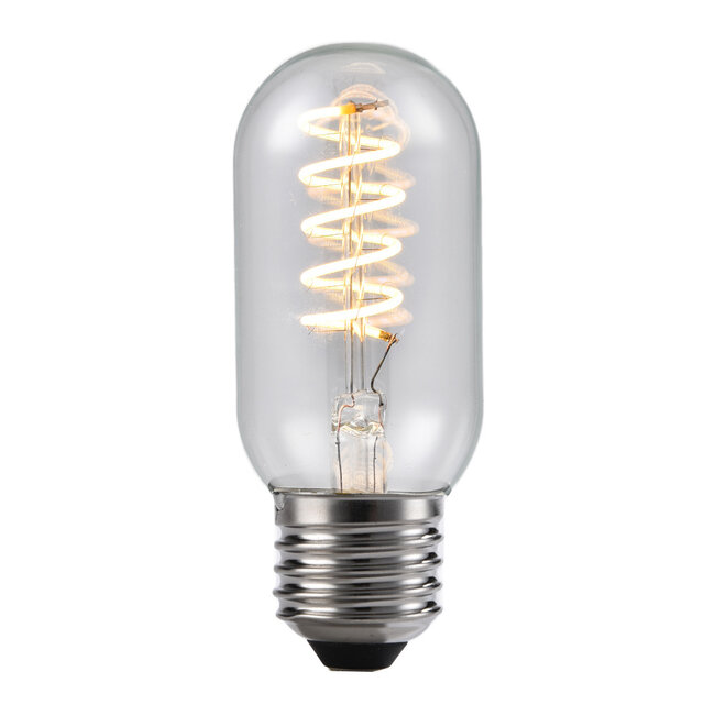 E27 tubular LED bulb dimmable clear spiral 11 cm (2700K)