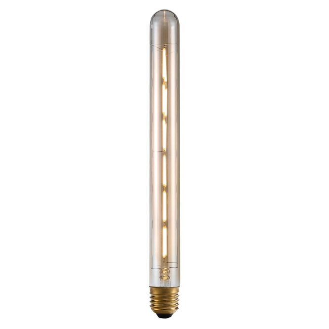 E27 filament tube lamp Amber glass with filament 6W 2200K, 30 cm - dimmable