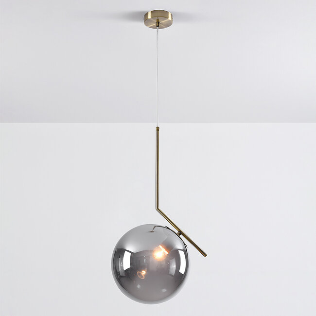 Design pendant light Roy - smoked glass with mirror effect