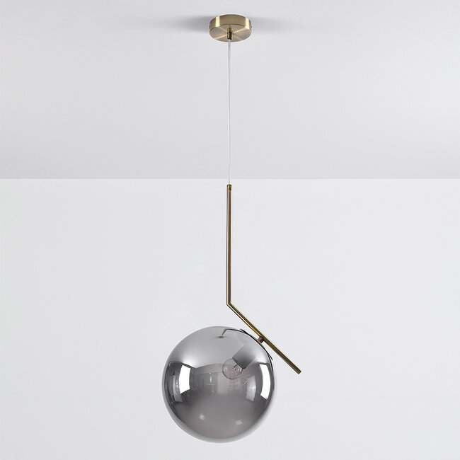 Design pendant light Roy - smoked glass with mirror effect