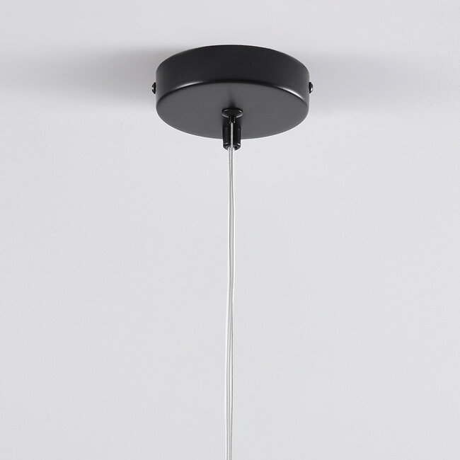 Asymmetric 2-light pendant light Dexter - mirrored smoked glass and black