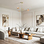 4-light ceiling light Stiri - amber glass in gold