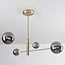 Ceiling light Stiri 4-light gold with smoked glass