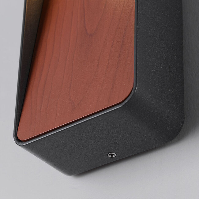Fico outdoor wall light - wood, Anthracite