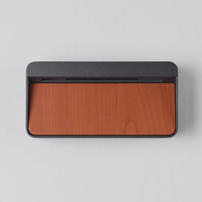 Primo outdoor wall light - wood and anthracite
