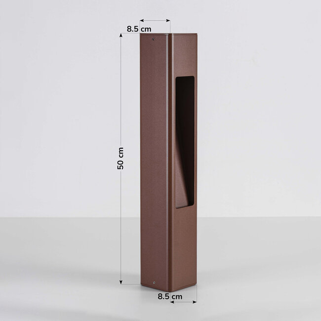 Velia outdoor floor lamp - rust brown