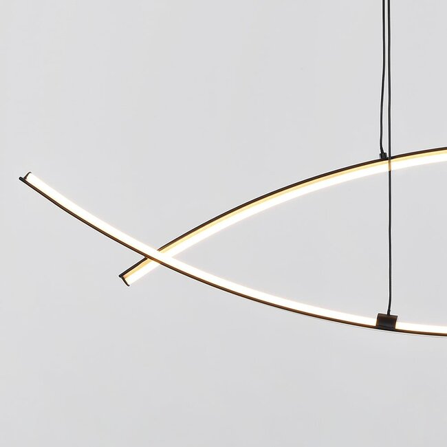 Arche pendant lamp with 3-step dimmable LEDs - Black