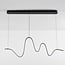 Designer pendant light Linea in winding shape with 3-step dim