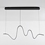 pendant light Linea - winding shape in black with 3-step dimmable LED
