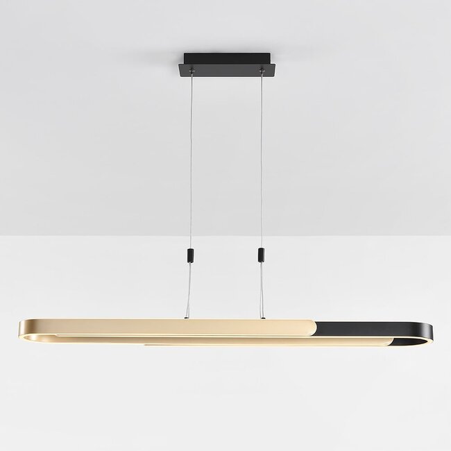 Lilia Pendant Light with 3-step dimmable function - black with gold