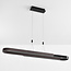 Lilia pendant lamp designer lighting with 3-step dimmable LEDs - Black and dark wood
