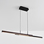 3-step dimmable LED pendant light Leia - black with dark wood