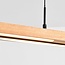 3-step dimmable LED pendant light Leia - black with light wood