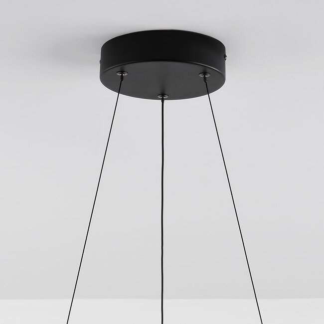 3-step dimmable LED pendant light Kae - black decorative cord