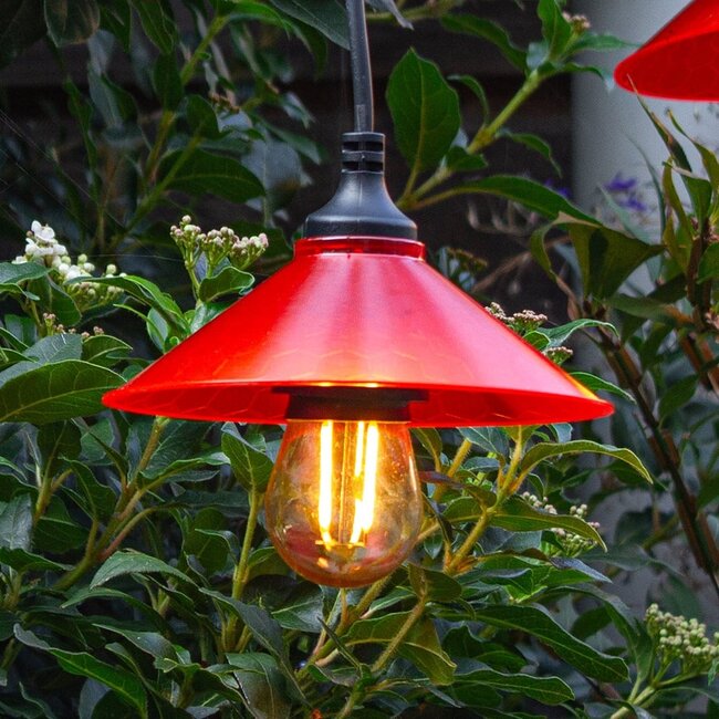 Shade for Festoon bulbs - red