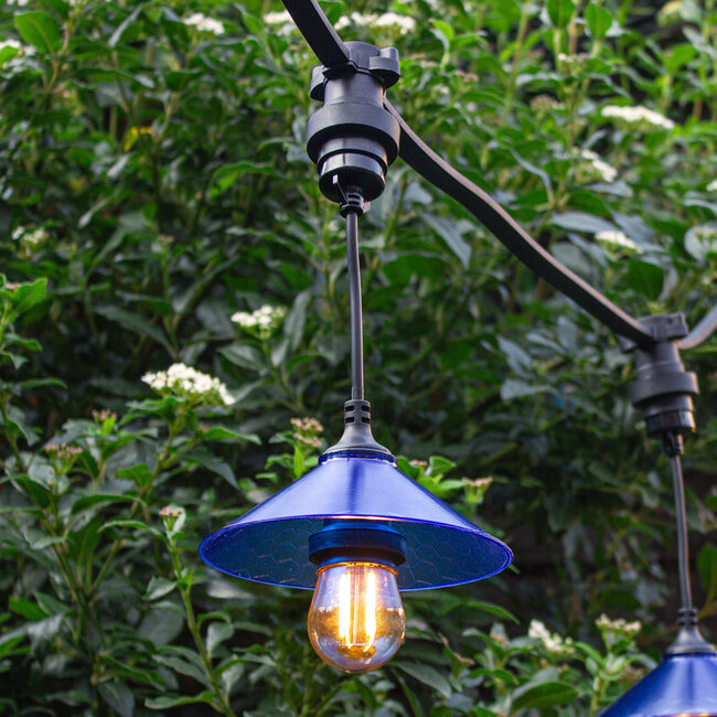 Shade for Festoon bulbs - blue