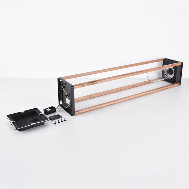 Paca standing outdoor lamp, 80 cm - Wood effect