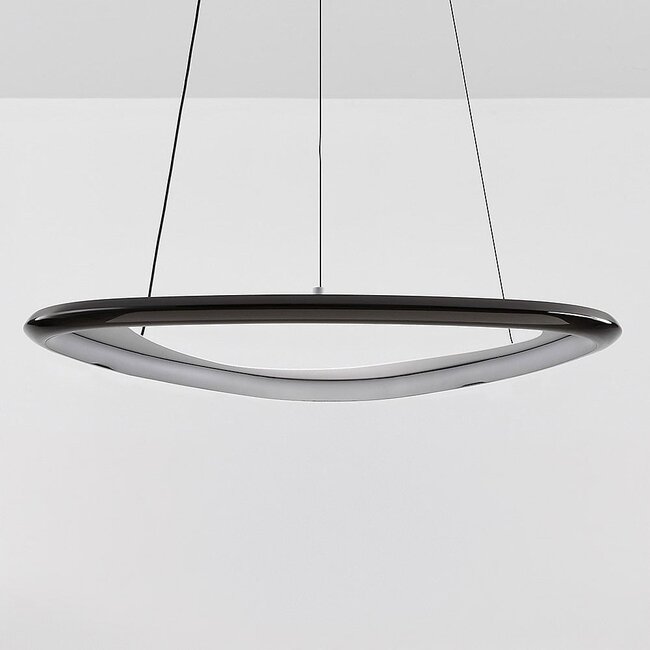Celda pendant lamp with 3-step dimmable LEDs in black chrome