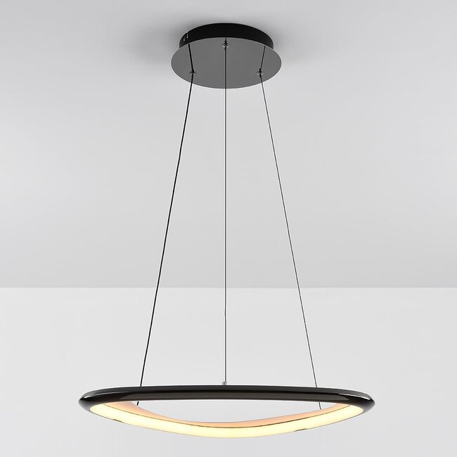 Celda pendant lamp with 3-step dimmable LEDs in black chrome
